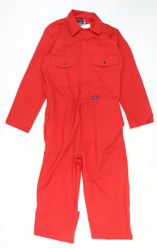 Work King Men Red Regular Fit Cargo Workwear Trousers S