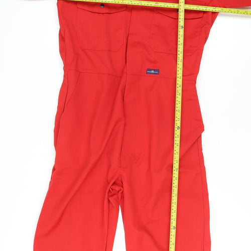Work King Men Red Regular Fit Cargo Workwear Trousers S