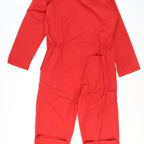 Work King Men Red Regular Fit Cargo Workwear Trousers S