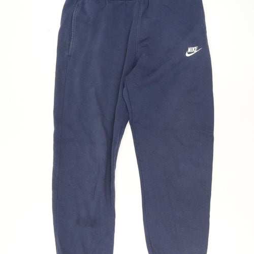 Nike Men's Blue Fleece Jogger Sweatpants M Regular Fit Activewear