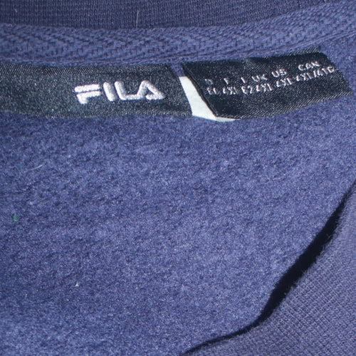 FILA Men's Blue Crew Neck Logo Sweatshirt Size L