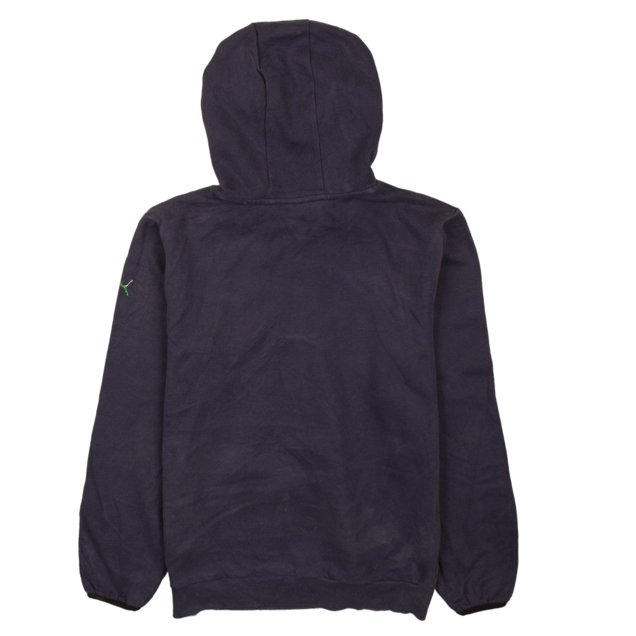 Puma Boys Black Pullover Hoodie 14 Years with Green Graphic Print