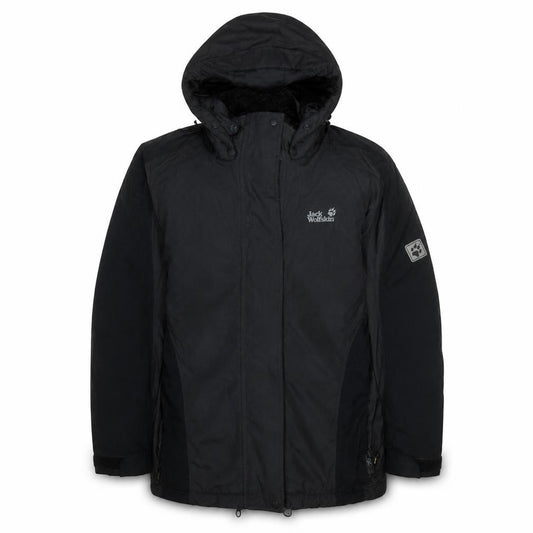 Jack Wolfskin Men's Black XS Waterproof Hooded Parka Jacket