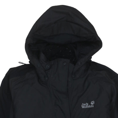 Jack Wolfskin Men's Black XS Waterproof Hooded Parka Jacket