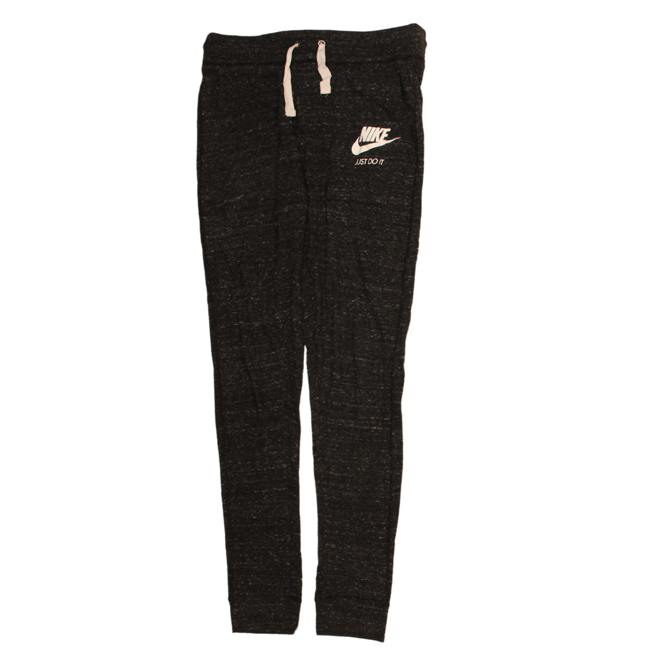 Nike Womens Black Jogger Trousers S Regular Fit Logo Drawstring