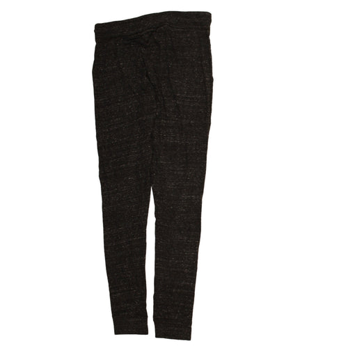 Nike Womens Black Jogger Trousers S Regular Fit Logo Drawstring