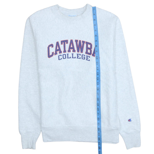 Champion Men's Grey Small Reverse Weave College Sweatshirt
