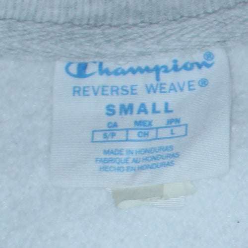 Champion Men's Grey Small Reverse Weave College Sweatshirt