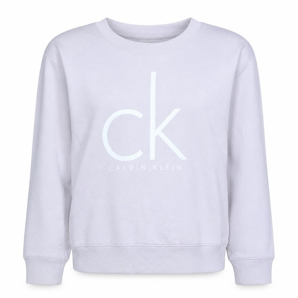 Calvin Klein Jeans Womens Pale Pink Sweatshirt M Logo Crew Neck