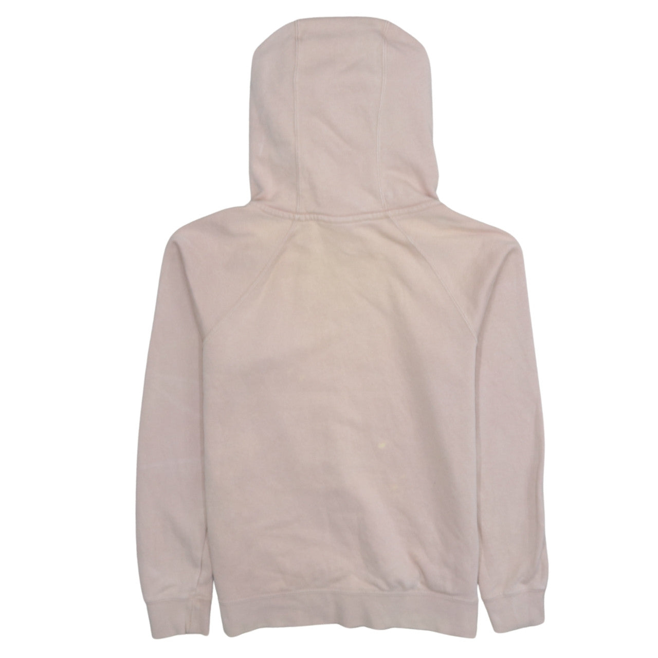 Nike Womens Beige Pullover Hoodie Small Cotton Blend Logo Hooded Sweatshirt