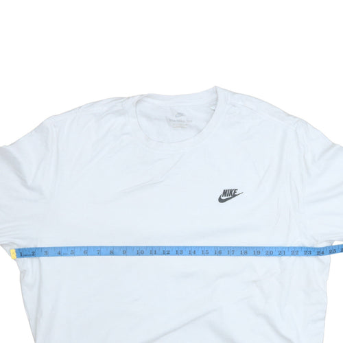 Nike Men's White 2XL Pullover Long Sleeve Crew Neck Sweatshirt
