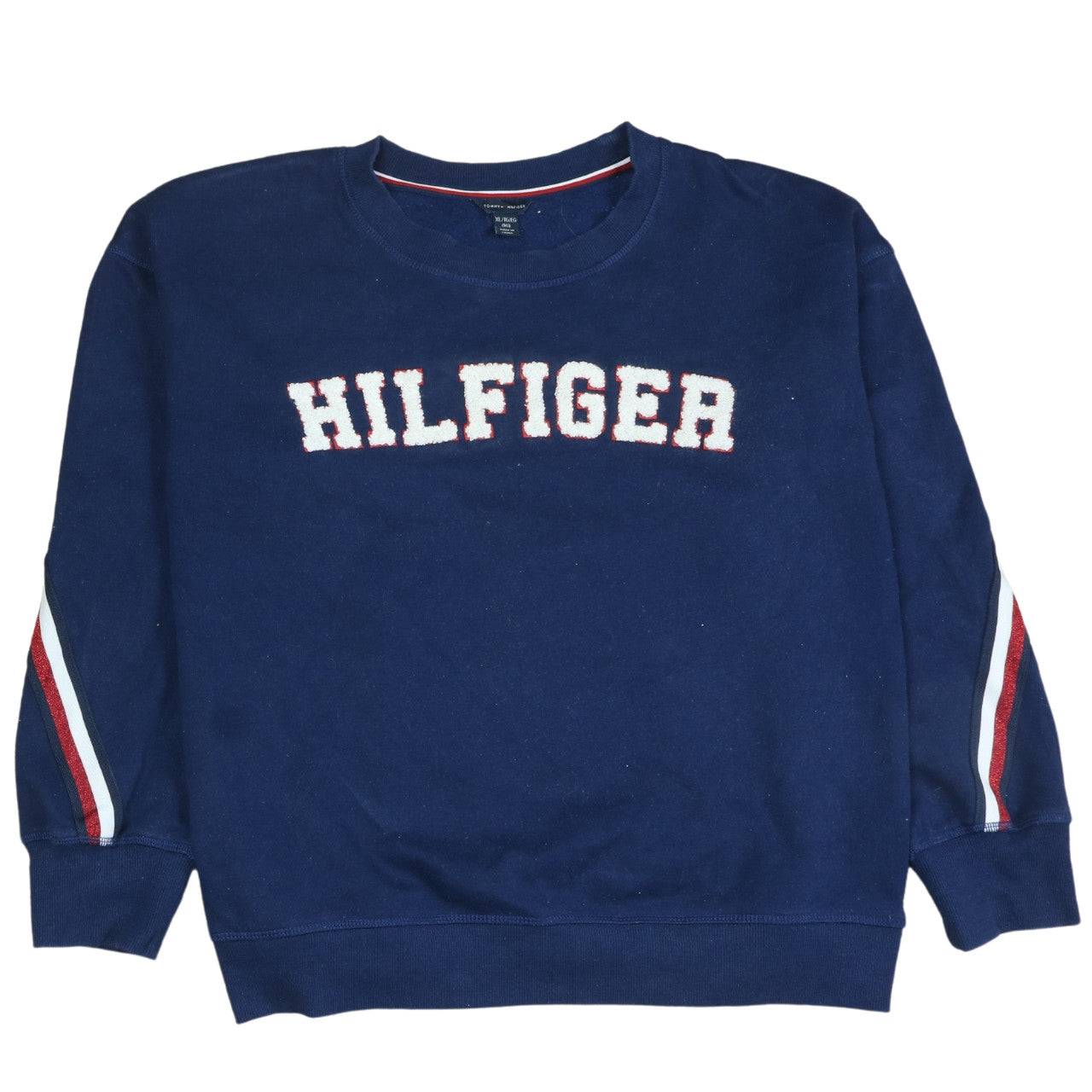 Tommy Hilfiger Women Navy Blue XL Sweatshirt with Logo Detail