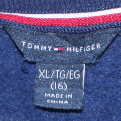 Tommy Hilfiger Women Navy Blue XL Sweatshirt with Logo Detail