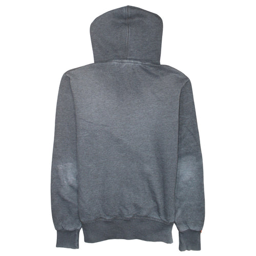 Superdry Men's Grey Pullover Hoodie M Graphic Logo Fleece Sweatshirt