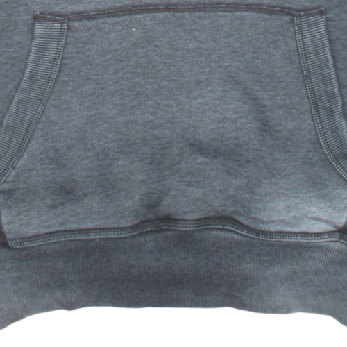Superdry Men's Grey Pullover Hoodie M Graphic Logo Fleece Sweatshirt