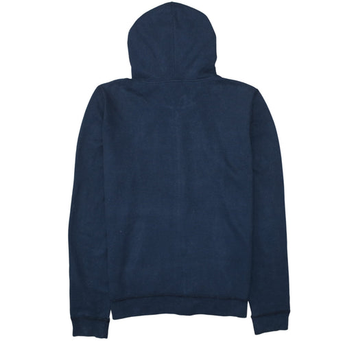 Hollister Men's Blue Full Zip Hoodie M Logo Fleece Sweatshirt