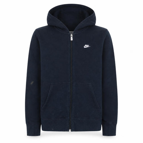 Nike Boys Black Full Zip Hoodie 13-15 Years Cotton Fleece Sportswear