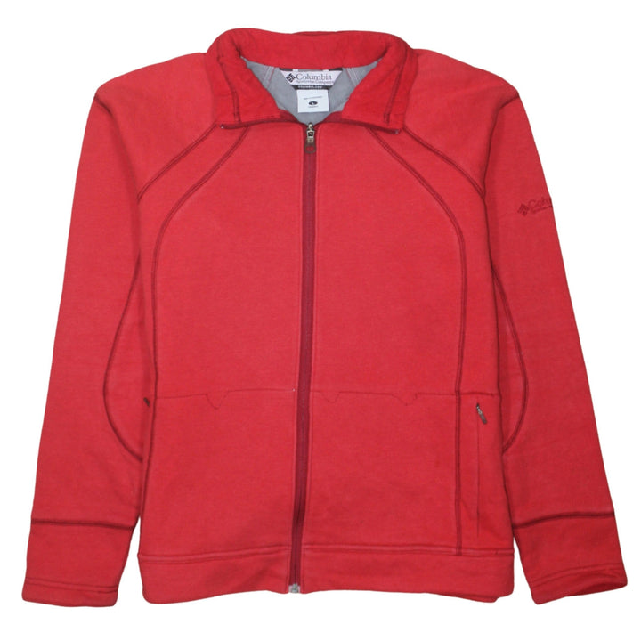 Columbia Women's Red Full Zip Fleece Jacket L Outdoor Activewear