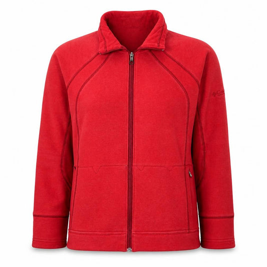 Columbia Women's Red Full Zip Fleece Jacket L Outdoor Activewear