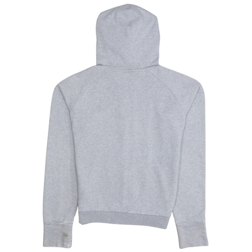 Reebok Women Grey Full Zip Hoodie Size M Cotton Blend Casual