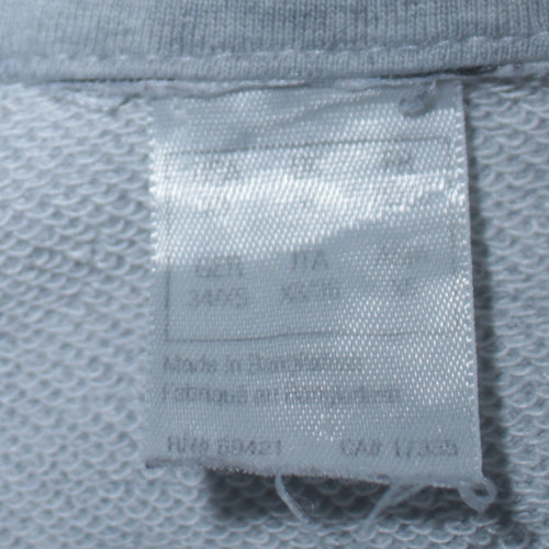 Reebok Women Grey Full Zip Hoodie Size M Cotton Blend Casual