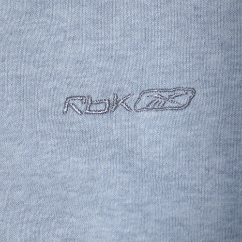 Reebok Women Grey Full Zip Hoodie Size M Cotton Blend Casual