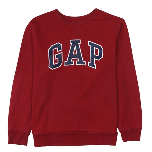 GAP Mens Red XL Crew Neck Logo Pullover Sweatshirt