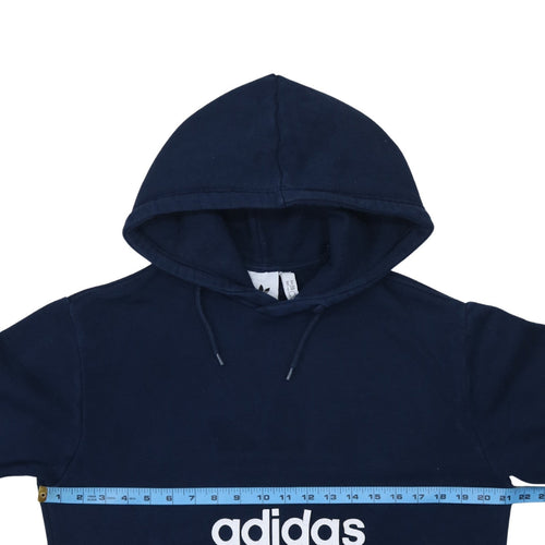 Adidas Men's Blue Pullover Hoodie M Regular Fit Sports Sweatshirt
