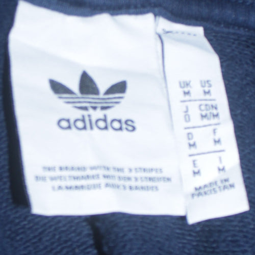 Adidas Men's Blue Pullover Hoodie M Regular Fit Sports Sweatshirt