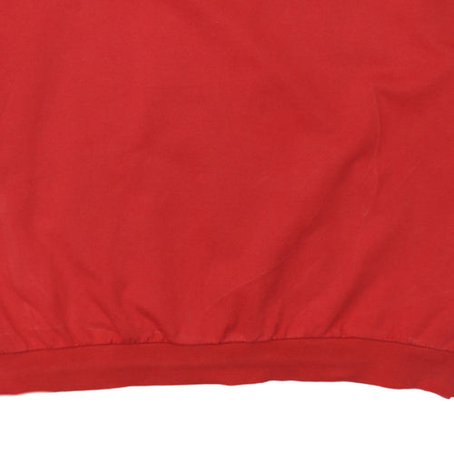 Puma Men Red Black Crew Neck Long Sleeve Sweatshirt L Football Style