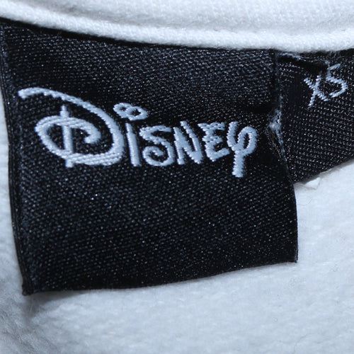 Disney Womens Ivory Minnie Mouse Pullover Sweatshirt XS