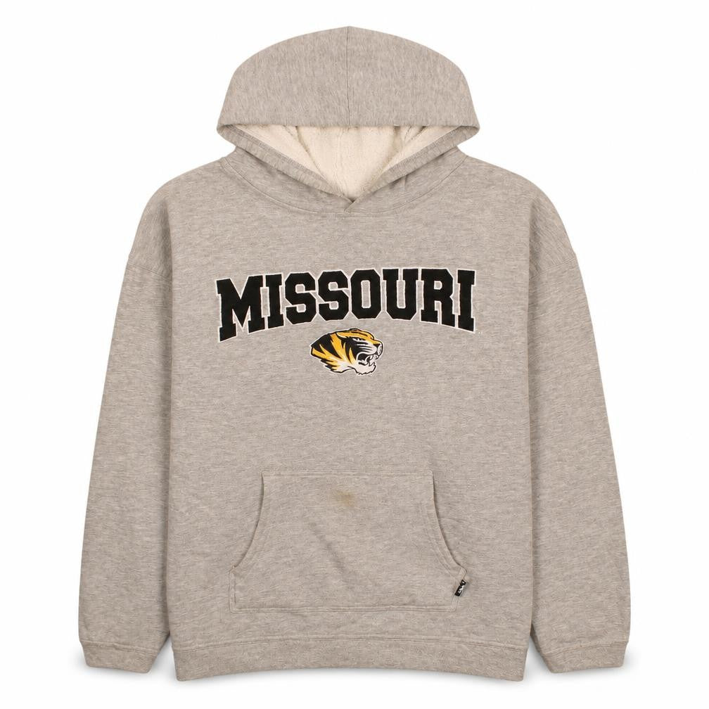 Front view of Starter Men’s Grey Missouri Pullover Hoodie XL College Fleece