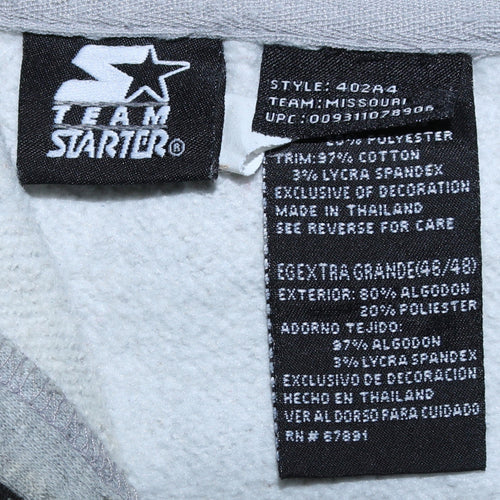 Starter Men’s Grey Missouri Pullover Hoodie XL College Fleece