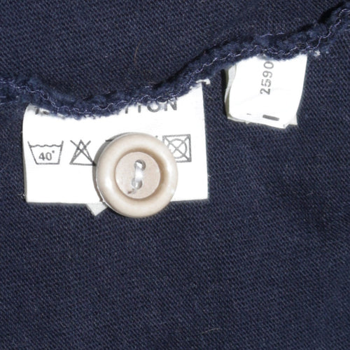 The Hill 16 Collection Men's Blue Striped Collared Rugby Sweatshirt XL