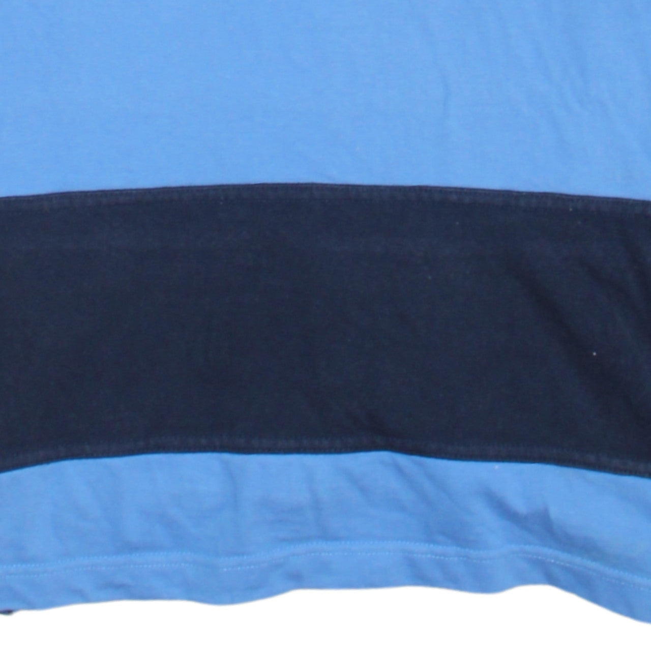 The Hill 16 Collection Men's Blue Striped Collared Rugby Sweatshirt XL