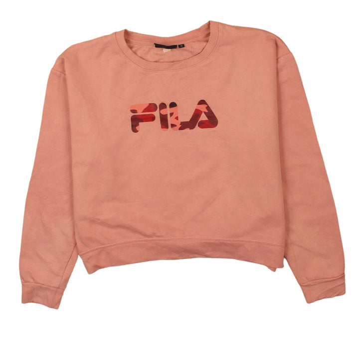 FILA Womens Pink Crew Neck Pullover Sweatshirt M