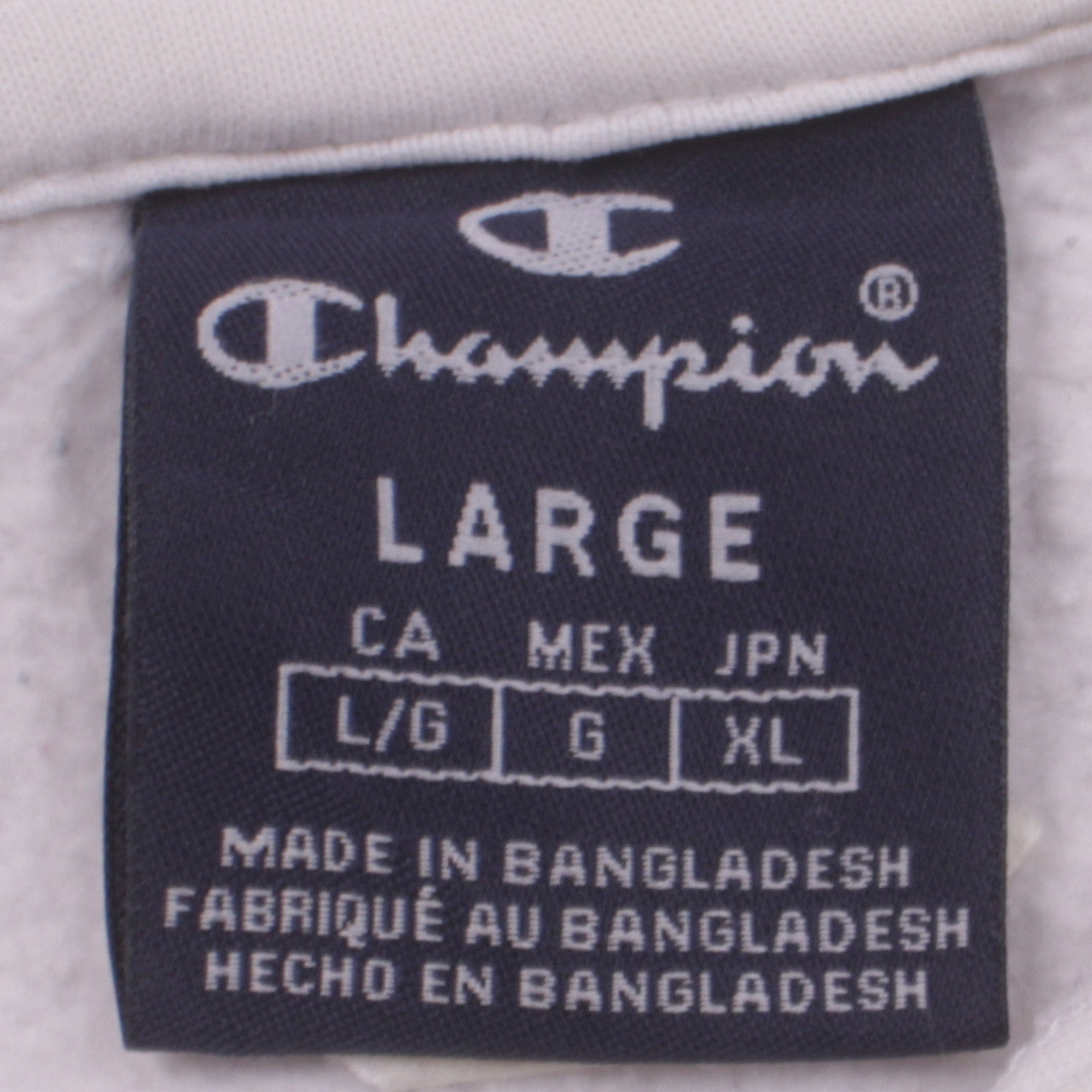 Champion Men's White Large Pullover Hoodie with Logo Print