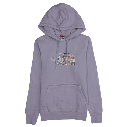 The North Face Womens Lilac Pullover Hoodie Size S Floral Logo