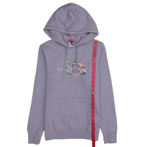 The North Face Womens Lilac Pullover Hoodie Size S Floral Logo