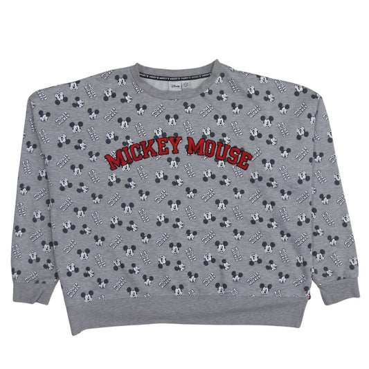 Disney Womens Grey Mickey Mouse Print Sweatshirt XL