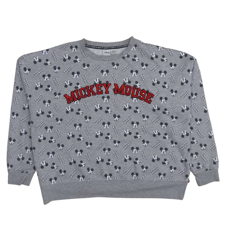 Disney Womens Grey Mickey Mouse Print Sweatshirt XL
