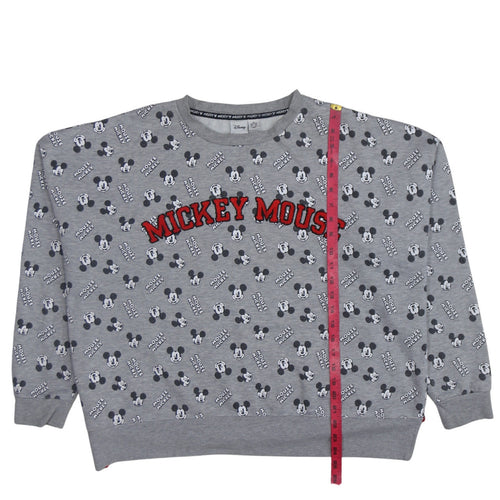 Disney Womens Grey Mickey Mouse Print Sweatshirt XL