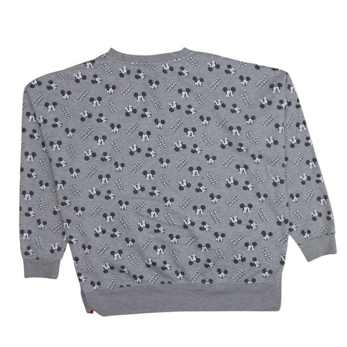Disney Womens Grey Mickey Mouse Print Sweatshirt XL