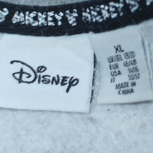 Disney Womens Grey Mickey Mouse Print Sweatshirt XL
