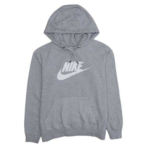 Nike Men's Grey Pullover Hoodie Small Logo Fleece Sportswear