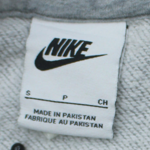 Nike Men's Grey Pullover Hoodie Small Logo Fleece Sportswear