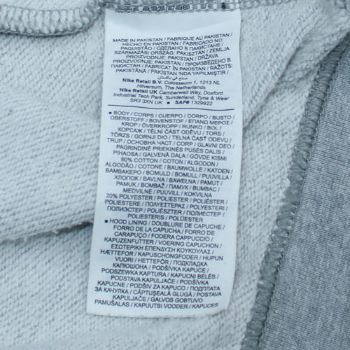 Nike Men's Grey Pullover Hoodie Small Logo Fleece Sportswear