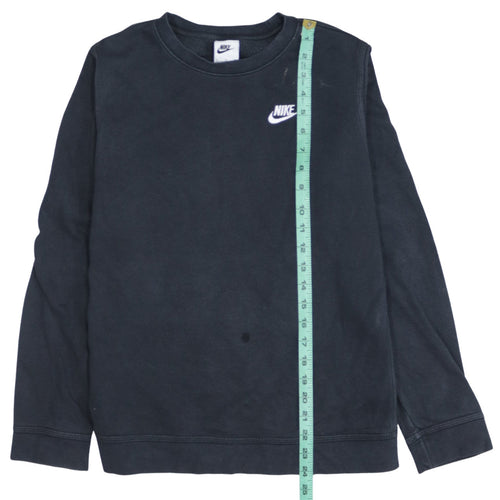 Nike Boys Black XL Crew Neck Fleece Pullover Sweatshirt with Logo