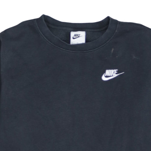 Nike Boys Black XL Crew Neck Fleece Pullover Sweatshirt with Logo