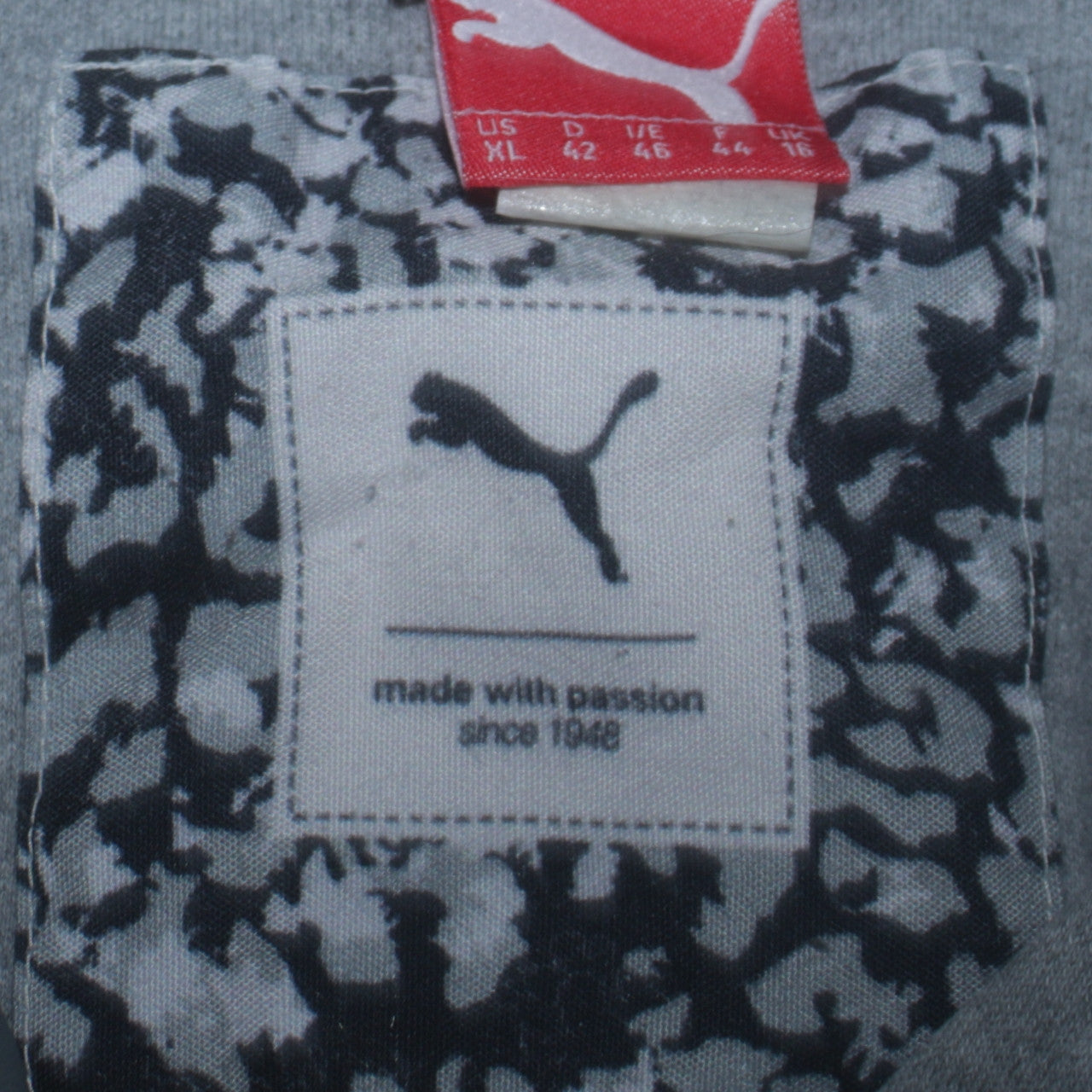 Puma Women Grey Full Zip Hoodie XL Cotton Sequin Detail
